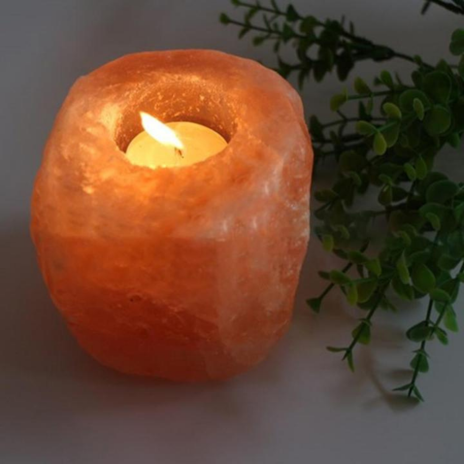 Natural Shape Salt Candle Holder - Image 2