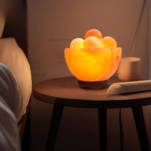 Fire Bowl Salt Lamp with Salt Balls