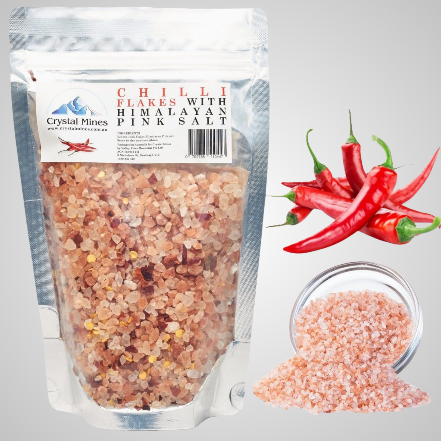 Chili Flakes with Pink Salt
